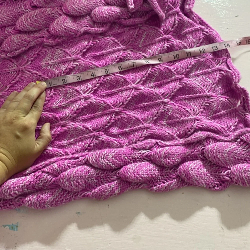 Mermaid Tail Blanket for Lounging or Playing One Size Bright Pink Knit Crochet